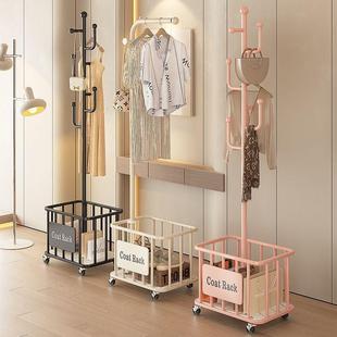 卧室脏衣篓落地挂衣架衣帽架床尾床边晚上放衣服神器衣架置物架子