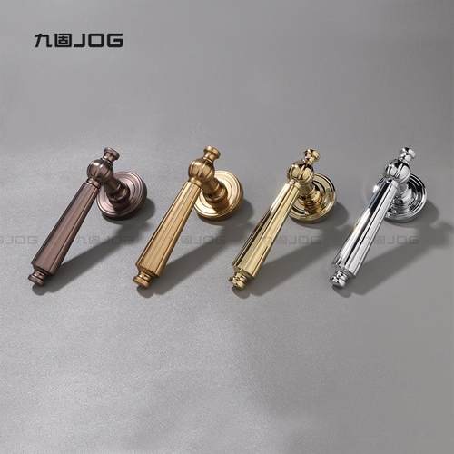 九固美式锌合金室内静音门锁卧室木门把手磁吸房门分体锁静音升级