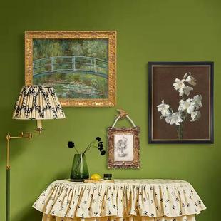 法式 饰画莫奈睡莲组合挂画餐厅客厅中古墙面壁画 复古装