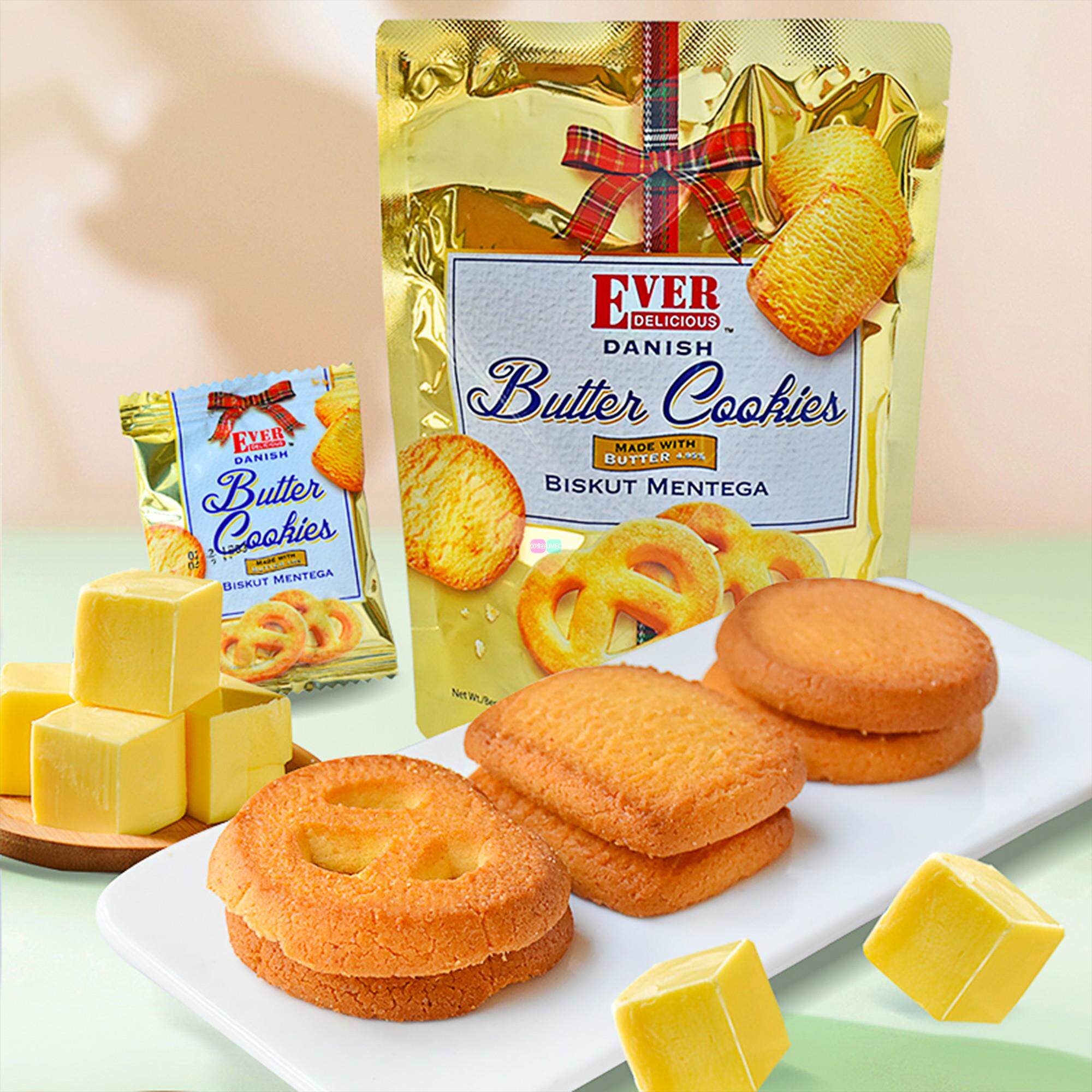 马来西亚原装进口零食小吃点心早餐饼干糕点哒司黄油曲奇饼干袋装