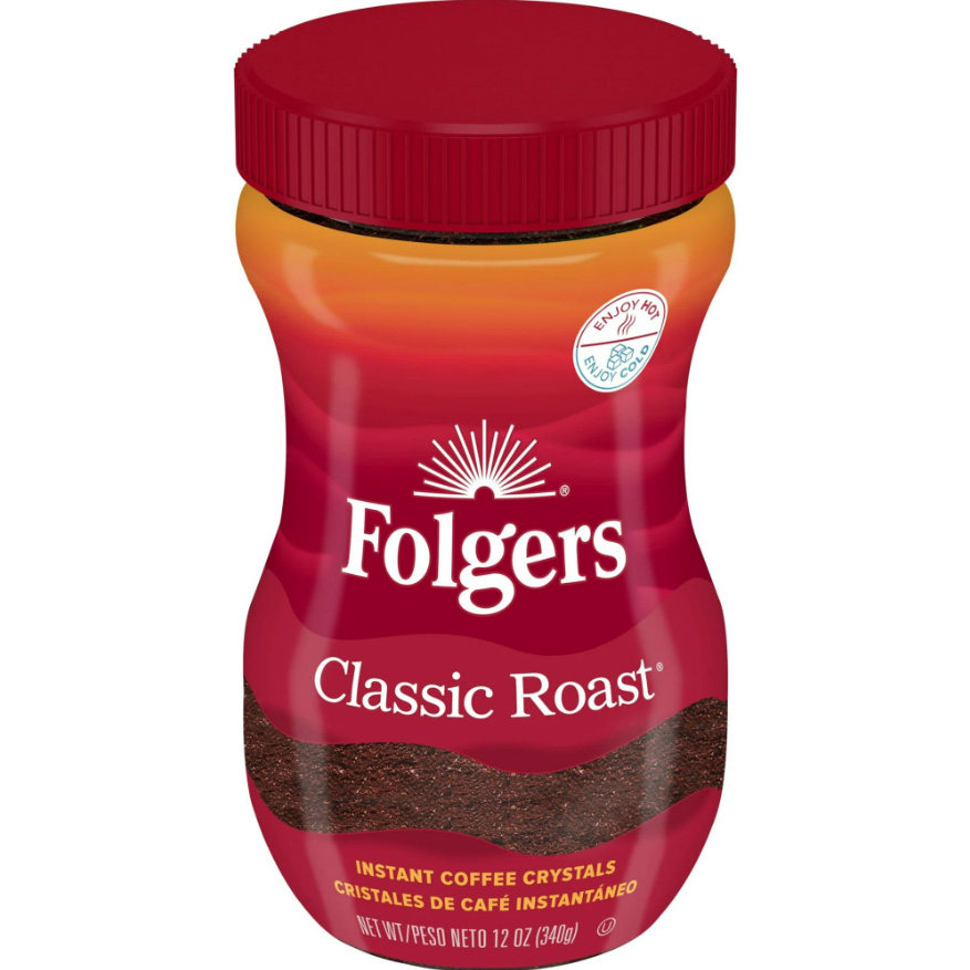 美国原装进口Folgers福爵咖啡粉速溶免煮经典香醇咖啡粉冲饮.340g