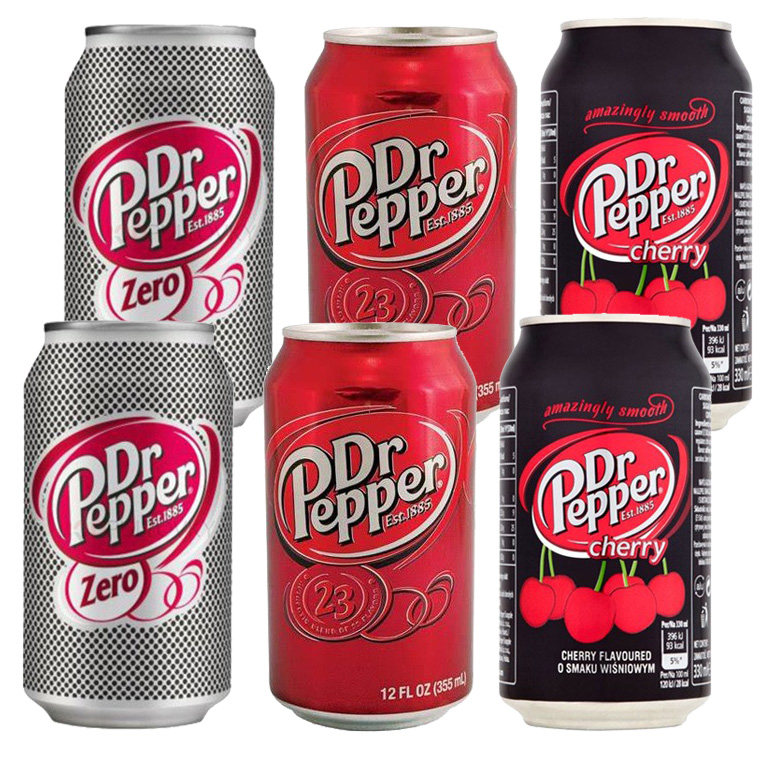 进口胡椒博士汽水DR pepper樱桃碳酸饮料330ml*6罐 原味胡椒博士