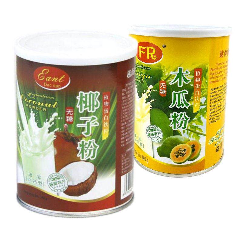 越南原装进口福华纯椰子粉无添加蔗糖木瓜粉速溶固体冲泡饮料340g