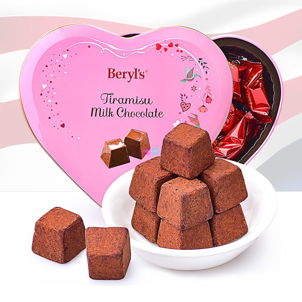 马来西亚进口零食Beryls倍乐思提拉米苏牛奶巧克力礼盒装粉色心形