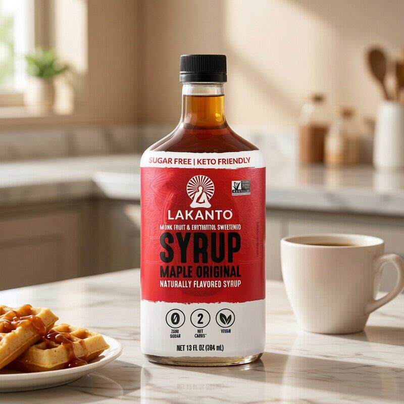 美国Lakanto Maple Syrup枫叶糖浆肉桂无糖生酮煎饼糖浆甜品烘培