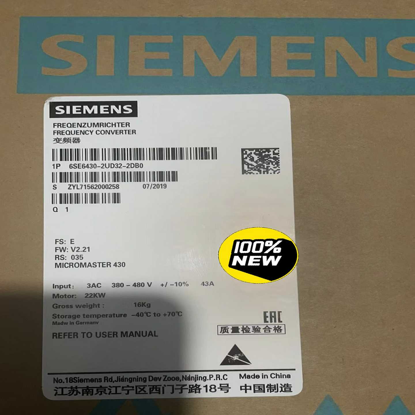 6SE6430-2UD32-2DB02DA0MM，议价