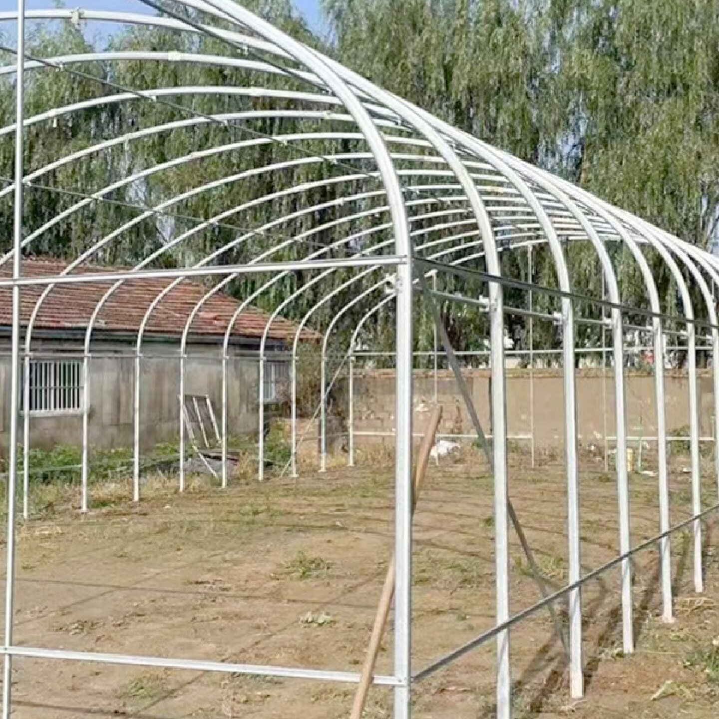 蔬菜大棚钢管育苗支架拱杆种植镀锌葡萄连栋全套棚樱桃树菜棚骨架