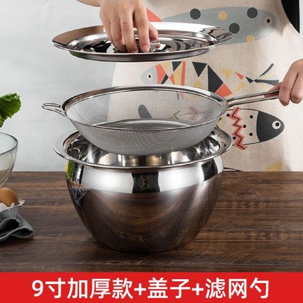 1304不锈钢油盆带盖家用油缸子厨房放油鼓商用装油盆食品级猪油盆