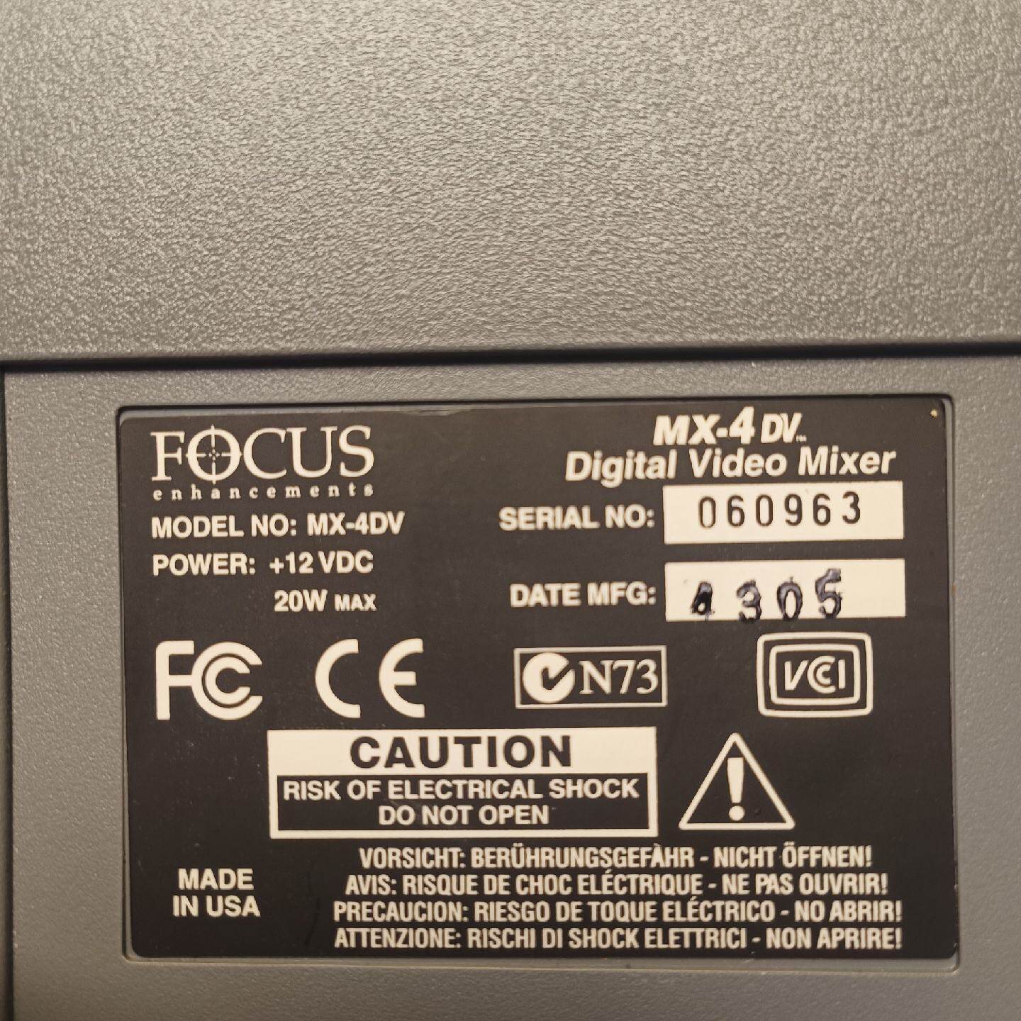 FOCUS MX-4DV 多功能数字特计切换台 实物--议价商品