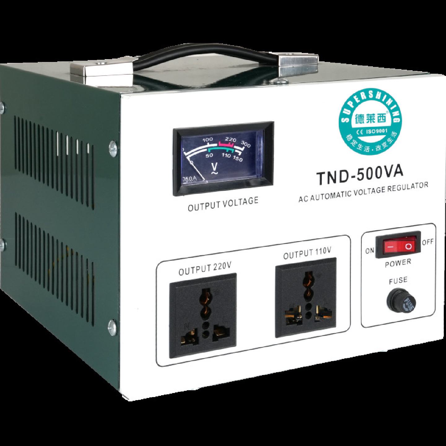 出口菲律宾德莱西外贸全自动单相交流稳压器220V家用5kw稳压电源