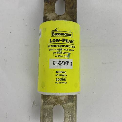 BUSSMANN KRPC700SP 600VAC 300VDC 700AMP LOWPEAK ULTIMATE PRO