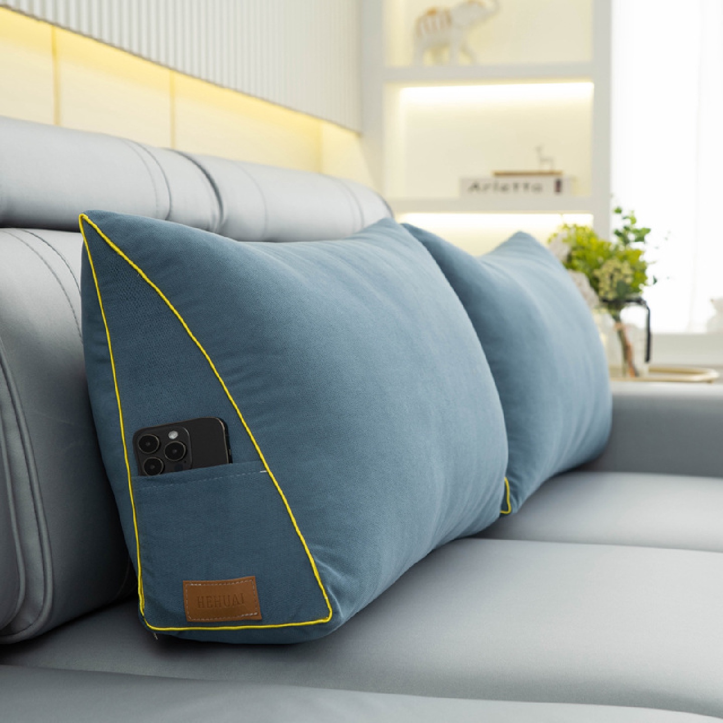 沙发靠垫大靠背腰靠垫榻榻米软包客厅飘窗办公室护腰垫背简约可拆