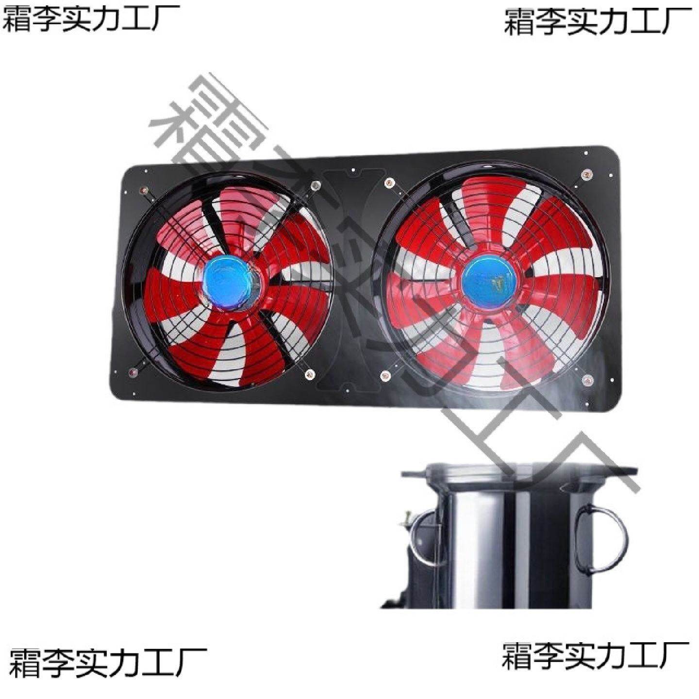厨房双排排风扇排气扇抽风机家用强力换气扇油烟机窗户式抽烟机.