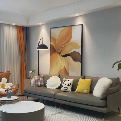 客厅装饰画牡丹花轻奢高级感2025新款沙发背景墙挂画卧室床头大幅