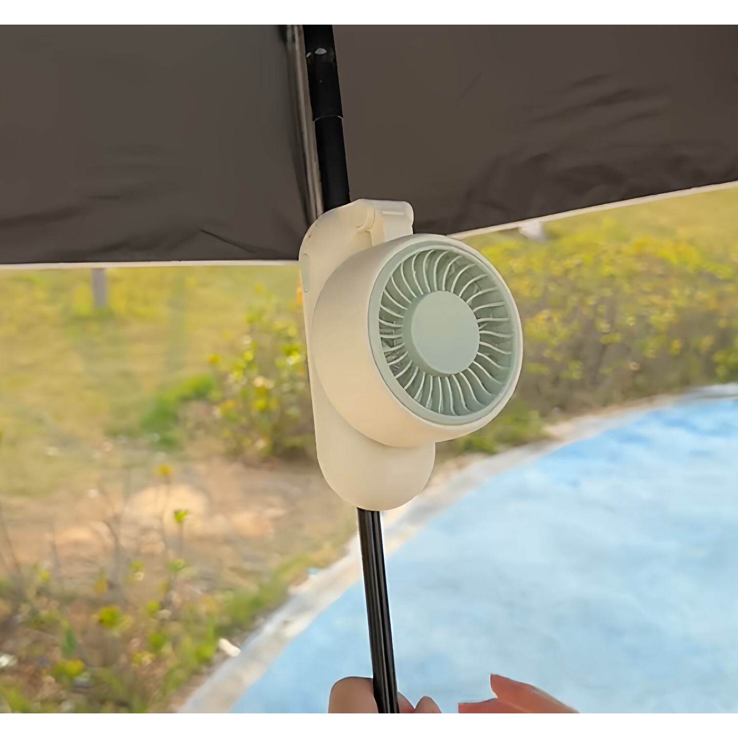 可以夹在雨伞上的风扇折叠大风力静音户外便携式手持小型usb电扇