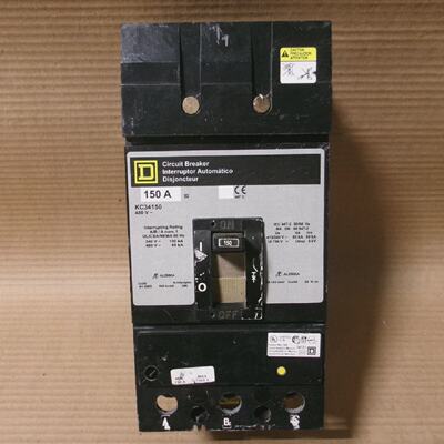 Square D KC KC34150 3 Pole 150 Amp 480V Gray Label Circuit B