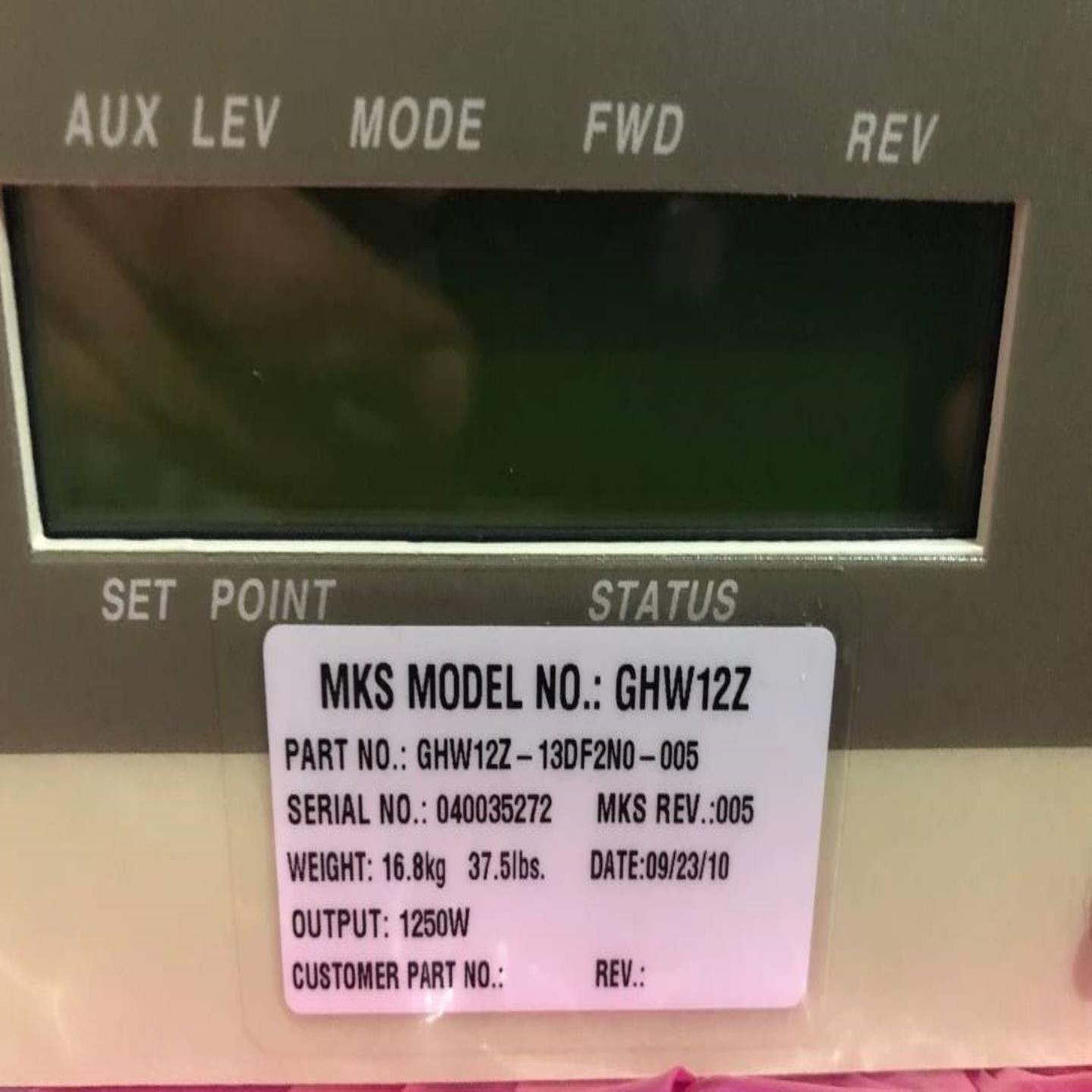 配件MKS射频RF电源 GHW12Z-13DF2N0-005 040035272   1250W议价