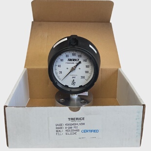 TRERICE 450SS4504LA200  M53122HHSS PRESSURE GAUGE 0200PSI SI