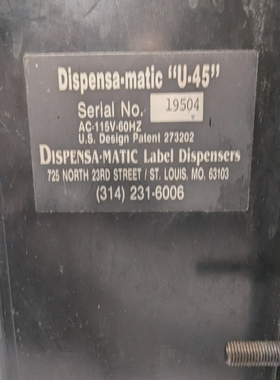 Dispensa-MaticU-45AutomaticLabelDispenser