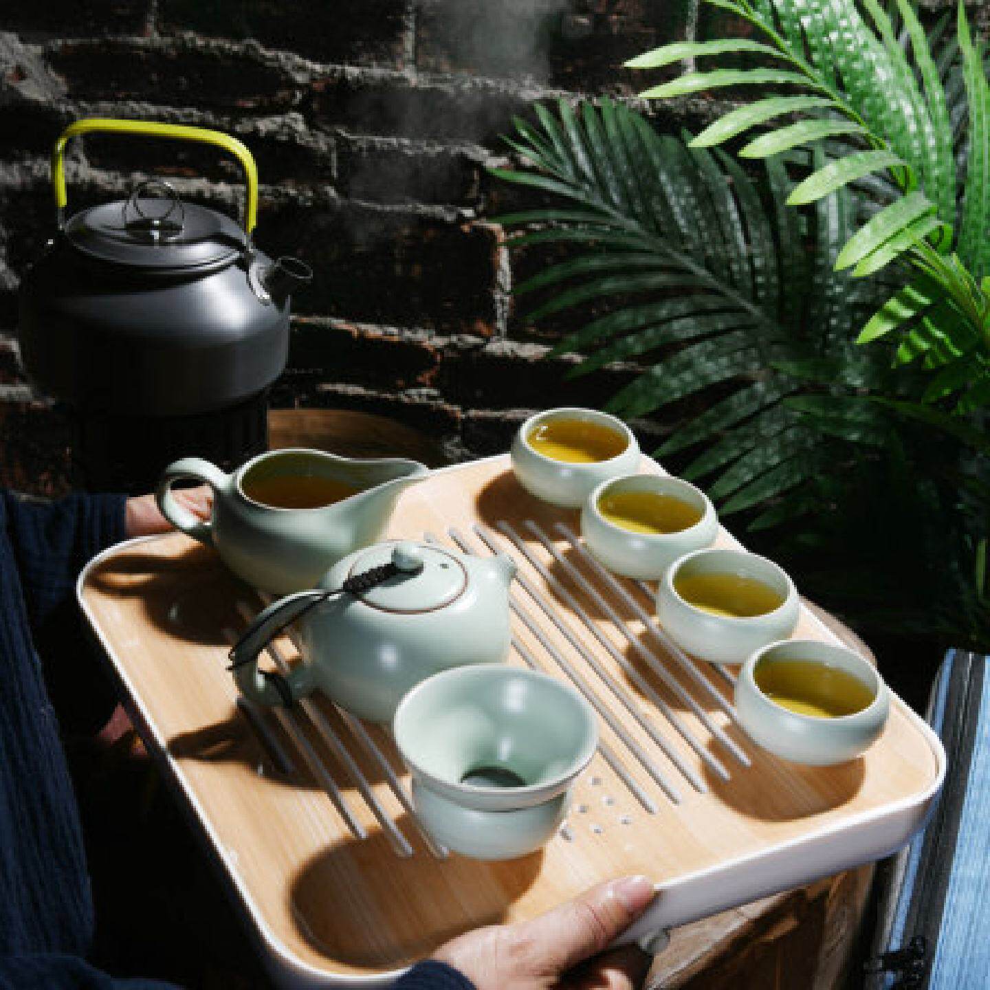 旅行茶具套装带烧水壶便携式百科户外车载功夫野外泡茶炉车用煮茶