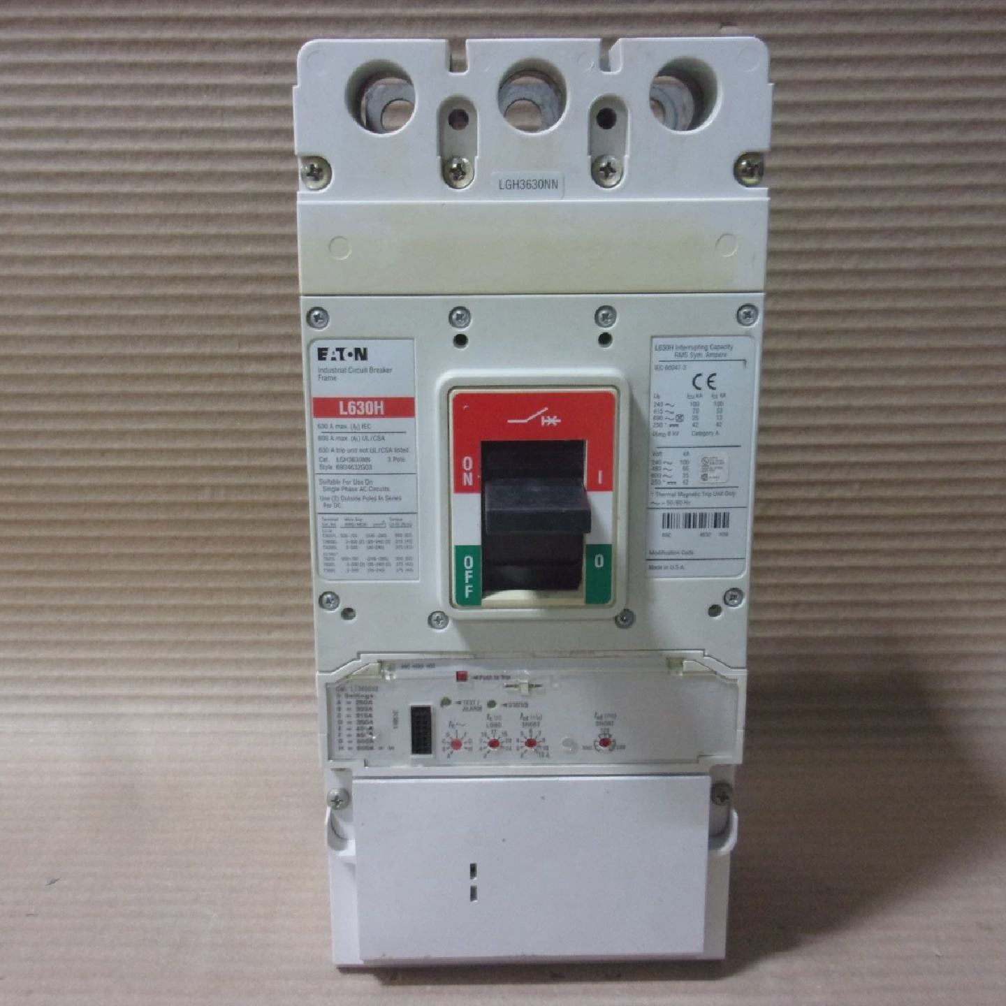 Eaton L630H LG LGH3630NN 3 Pole 600 Amp 600v Circuit Breaker
