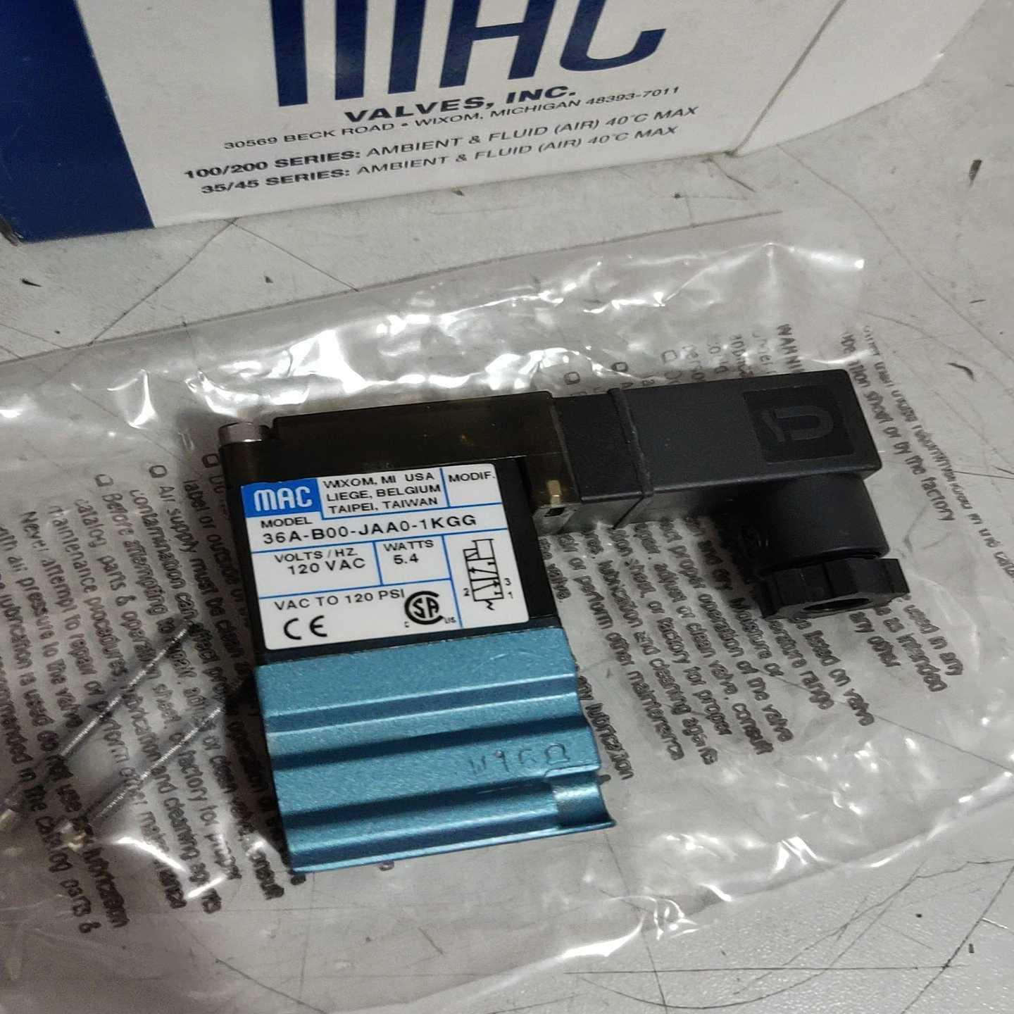 MAC电磁阀36A-B00-JAA0-1KGG320【侨报商行】