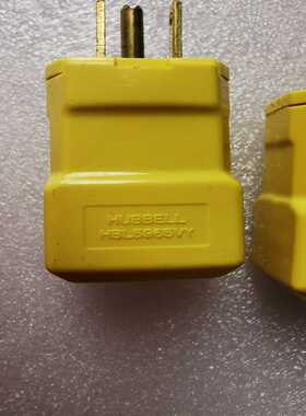 美标荷宝HUBBELL电源插头纯黄铜片耐热壳体，询价