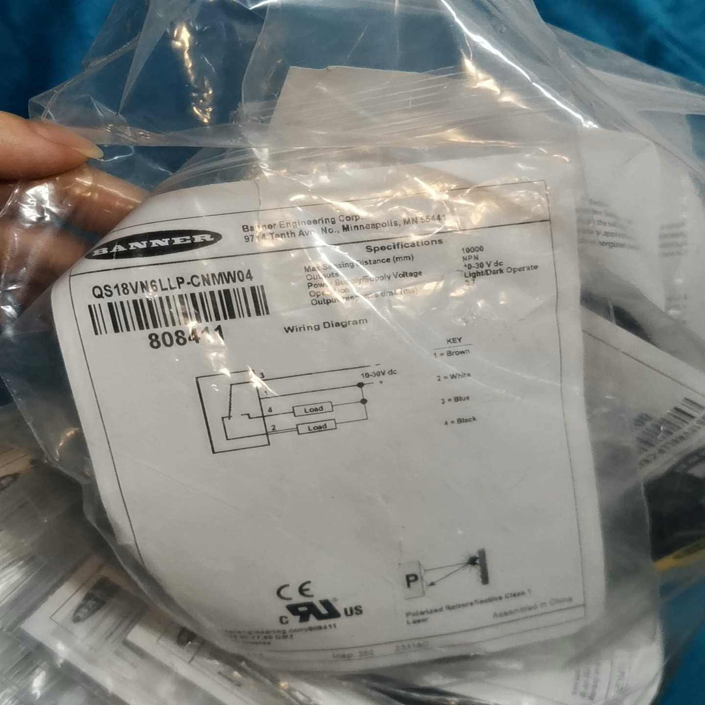 美国邦纳传感器QS18VN6LLP-CNMW04，全新原装，--议价商品