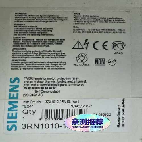 电机保护继电器3RN1010-1CM00    库存货！~询价