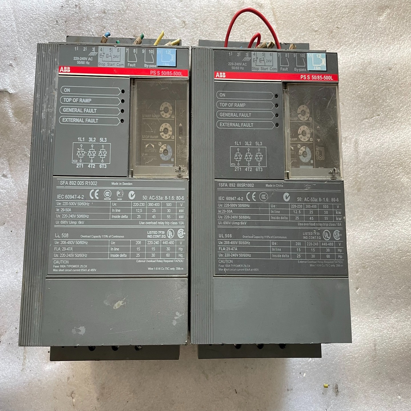 正品ABB软启动器PSS50/85-500L25KW--议价商品