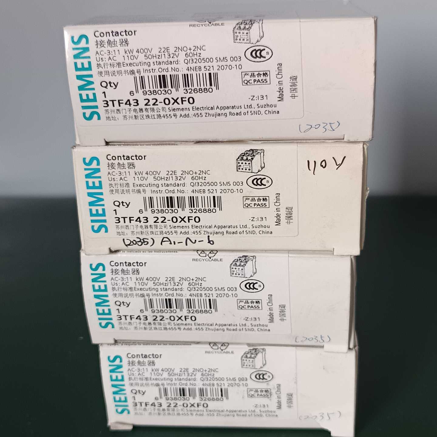 西门子接触器3TF4322-0XF0，全新原装，外企工-议价