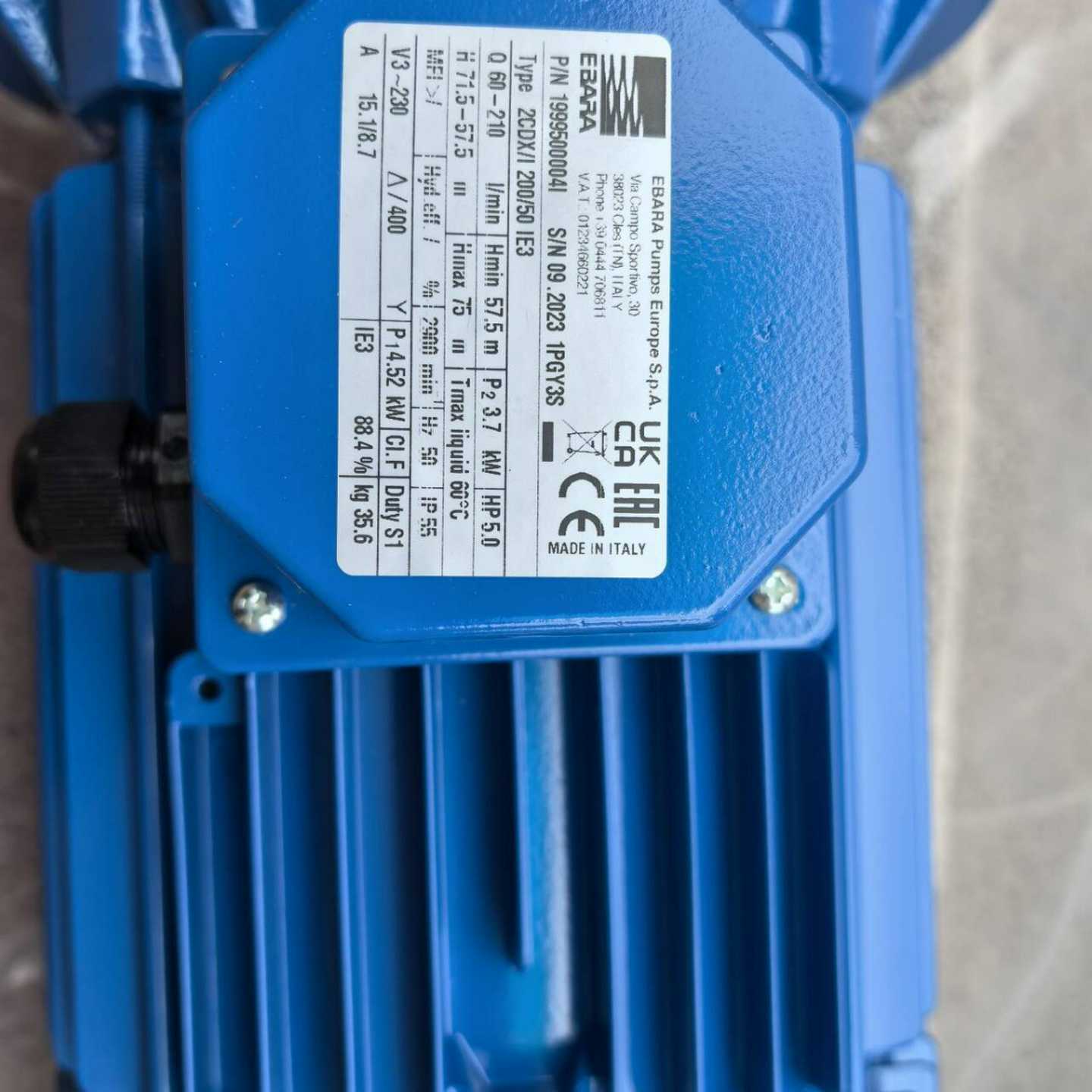 日本EBARA泵2CDX/Ig200/50全新原装优势供应