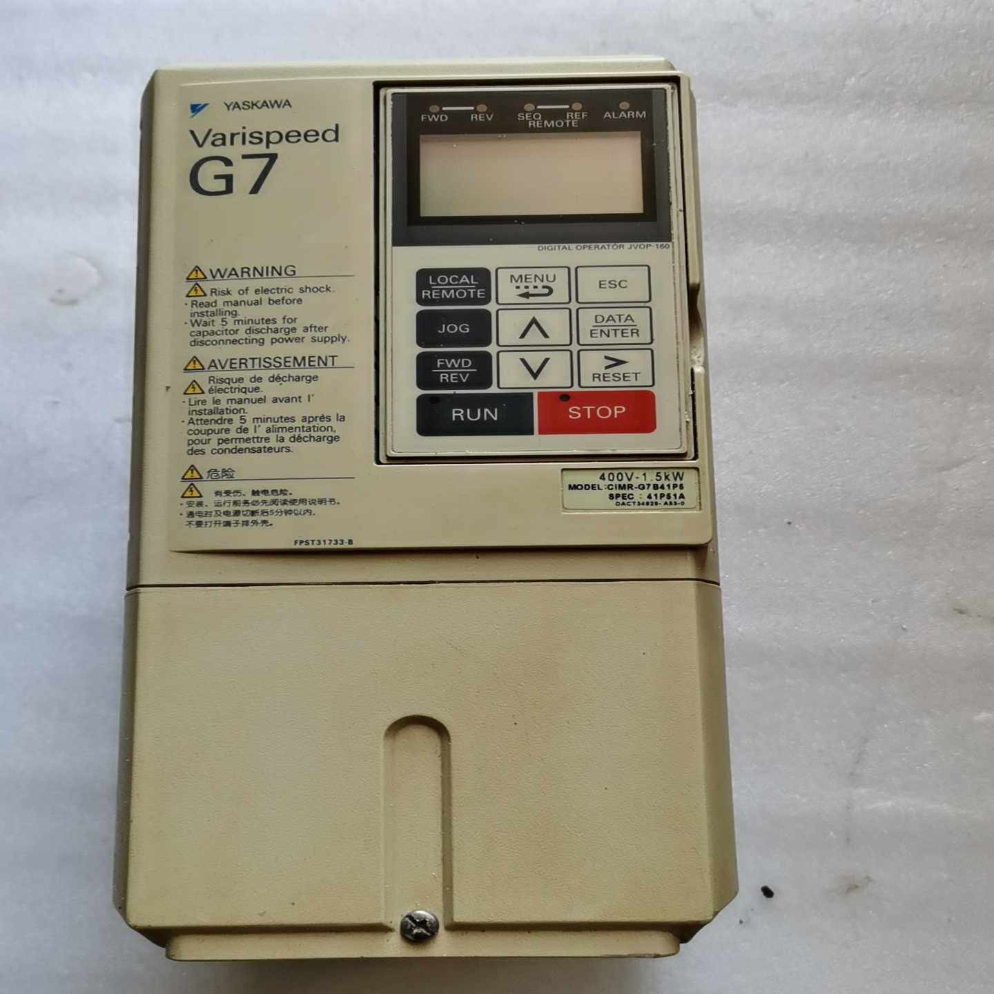 变频器CIMR-G7B41P5功能完好，