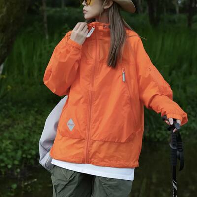 美式户外防晒衣女夏季2024新款防紫外线轻薄透气防晒服宽松外套男
