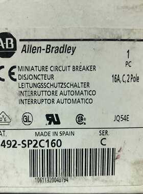 【议价】AB断路器1492-SP2C160适用