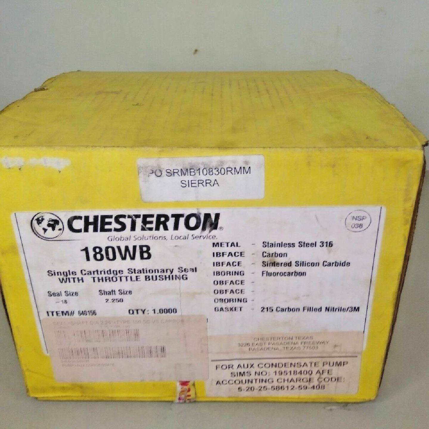 Chesterton 180WB Alto Affidabilit Cartuccia Singolo Sigillar - 实物图