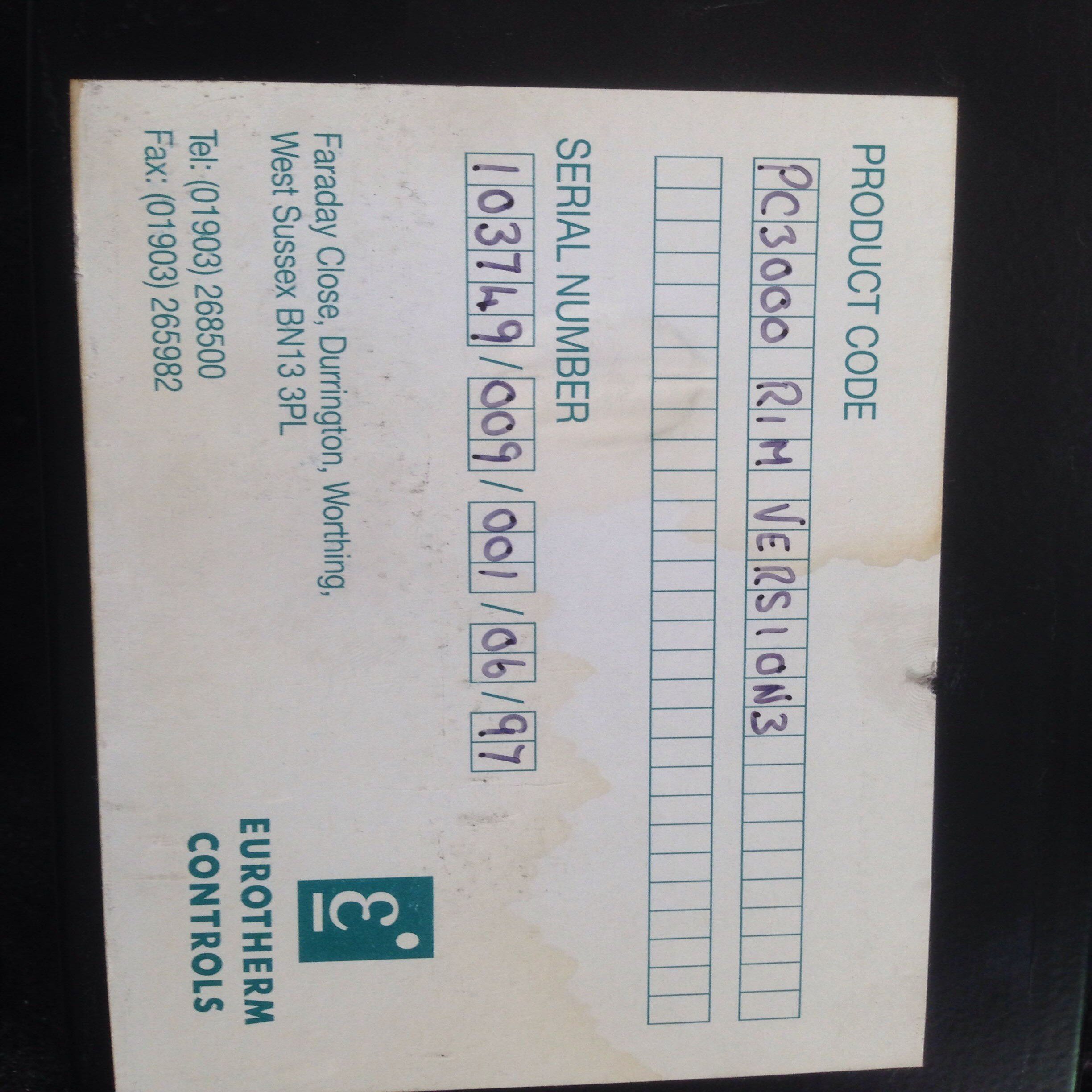 售前询价欧陆 DCS 卡件 PC3000 网路接口 RIM VERSION3