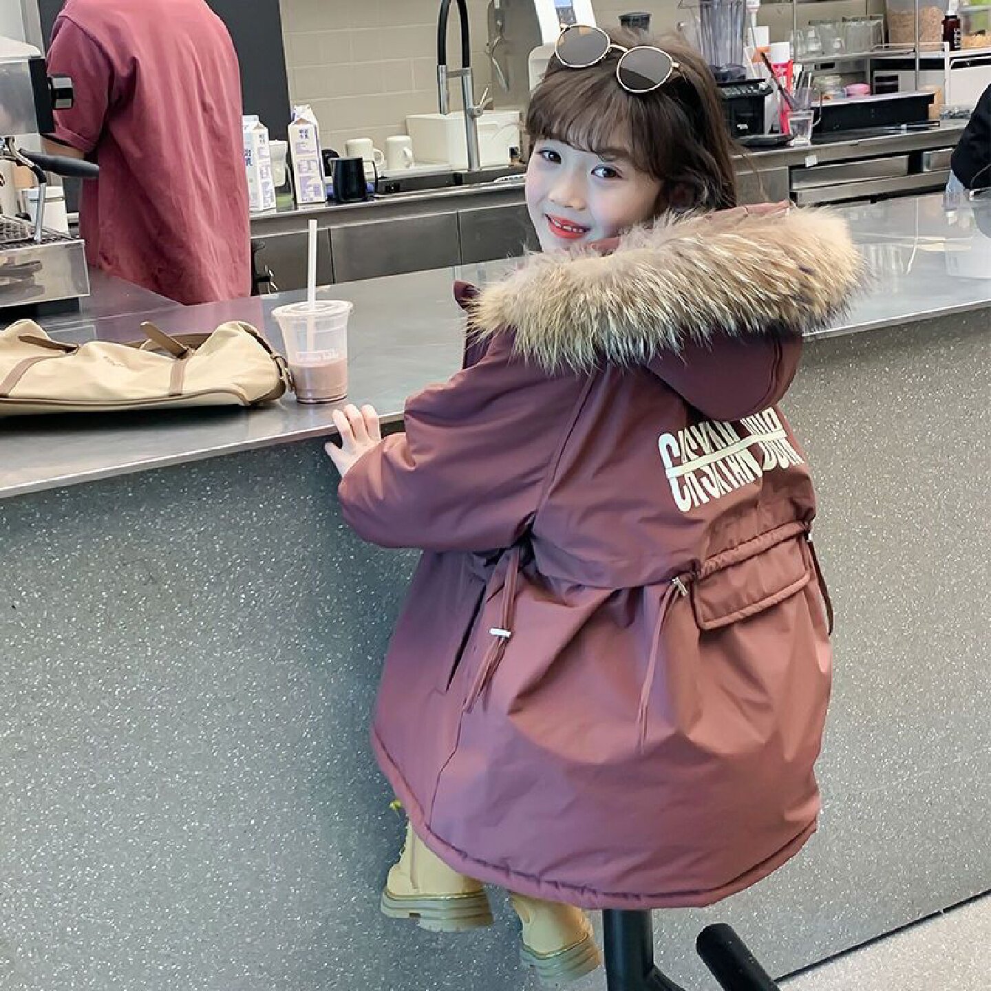 女童棉服派克服2025新款冬装儿童加绒加厚外套棉袄洋气冬季棉衣潮