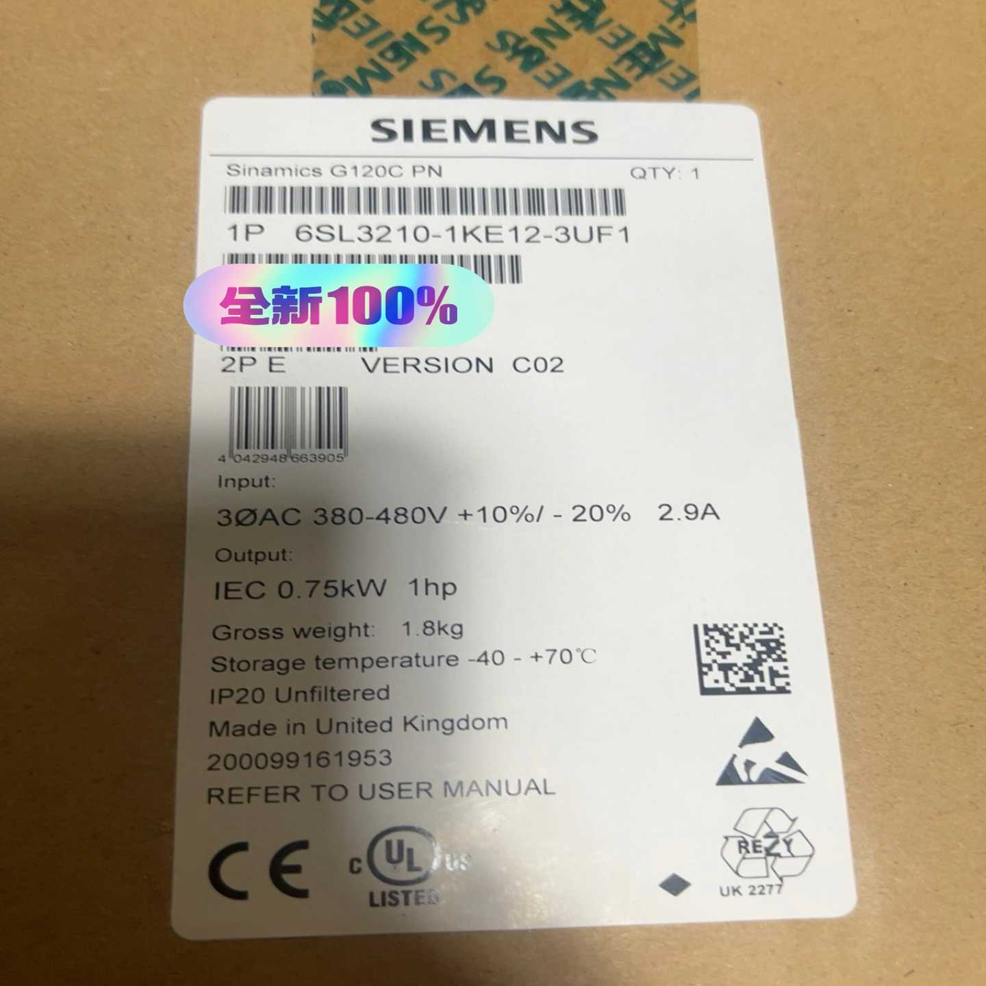 6SL3210-1KE12-3UF1【博航商行】