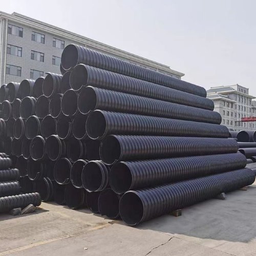HDPE钢带管聚乙烯螺旋增强波纹管大口径pe中空壁缠绕管市政污水