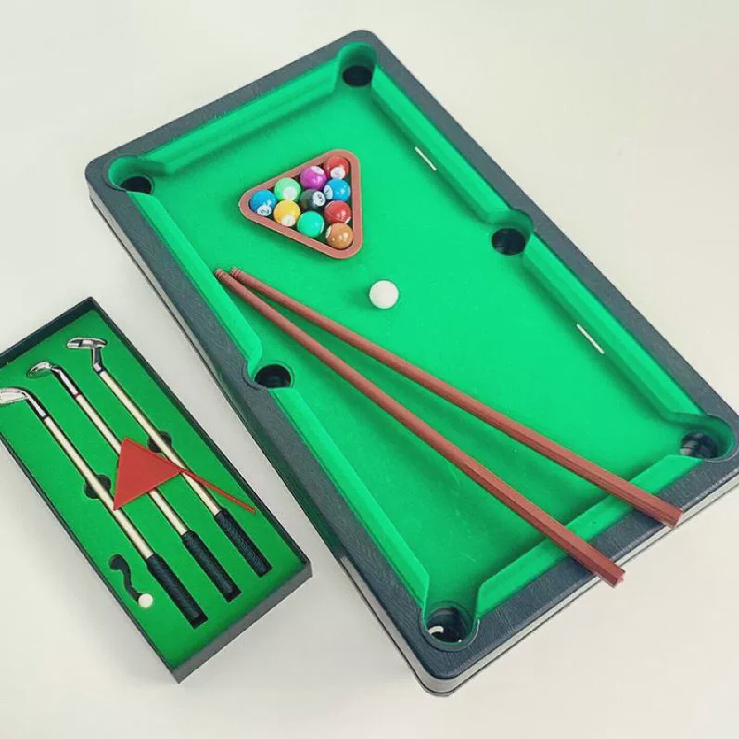 搞怪新高尔夫迷你球场圆珠笔礼盒套装创意球杆圆珠笔中性笔玩具笔