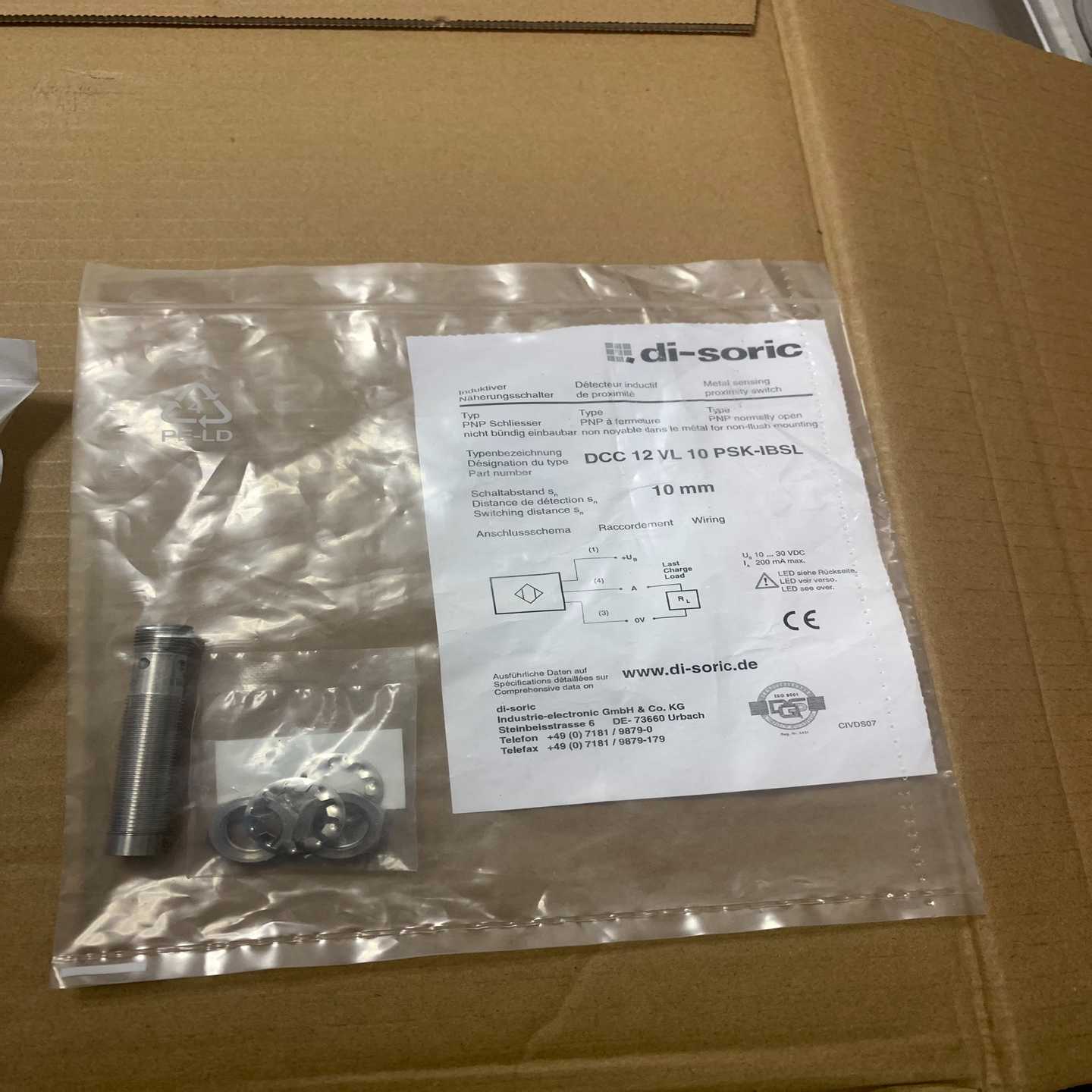 di-soric . DCC 12 VL 10 PSK-IB（佳毅工控）