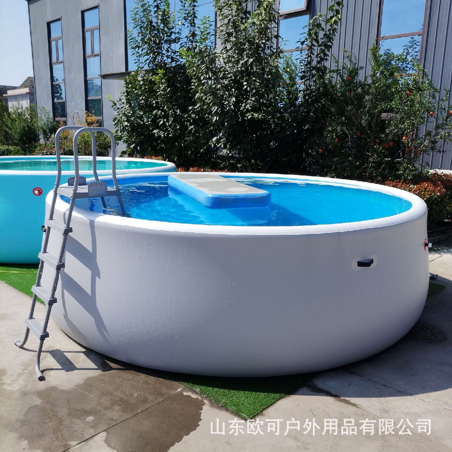 充气泳池水池工厂PVC双层拉丝圆形耐用加厚便携折叠游泳池