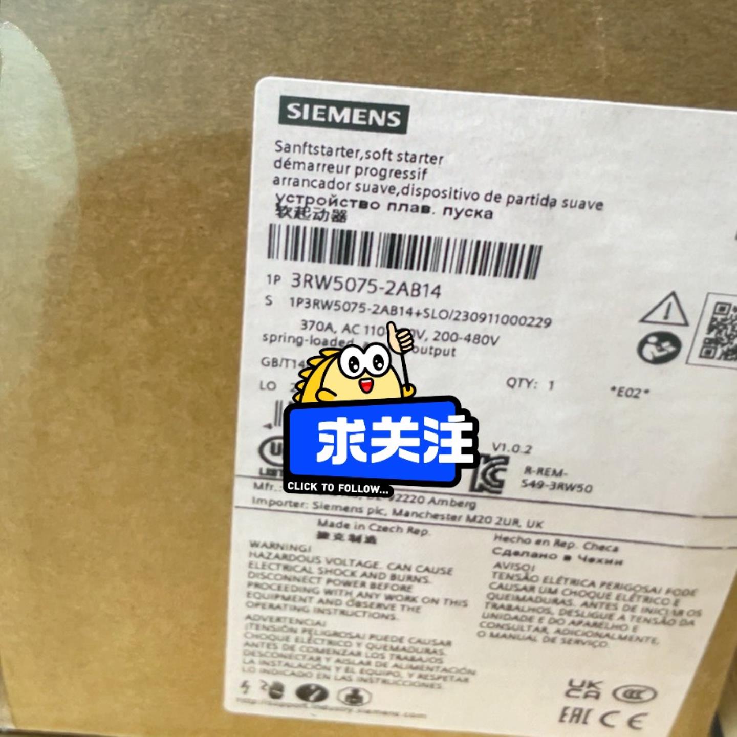 3RW5075-2AB14软起动器保内产品询价