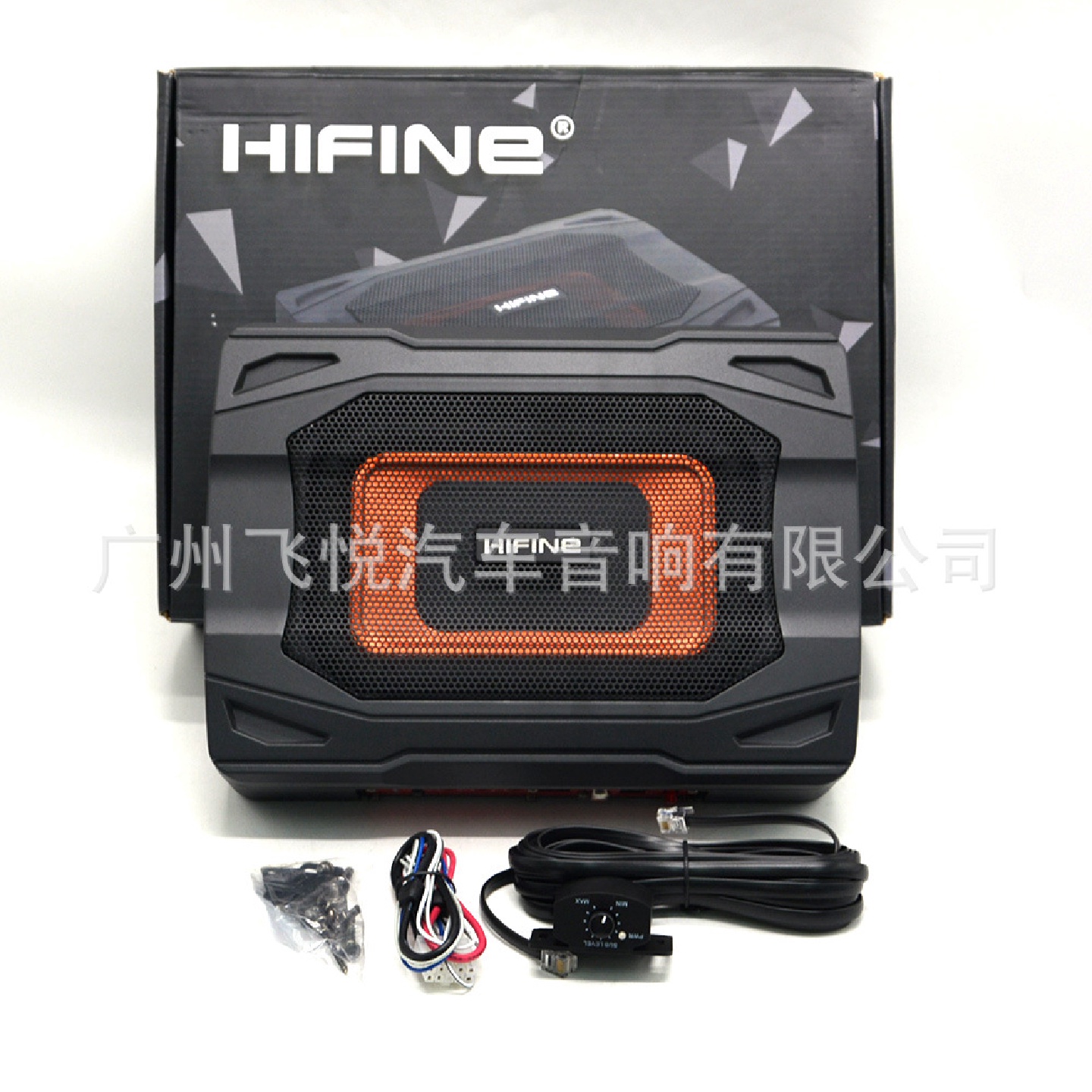汽车音响喇叭HIFINE6*8寸超薄低音炮座椅炮重低音发烧级音响