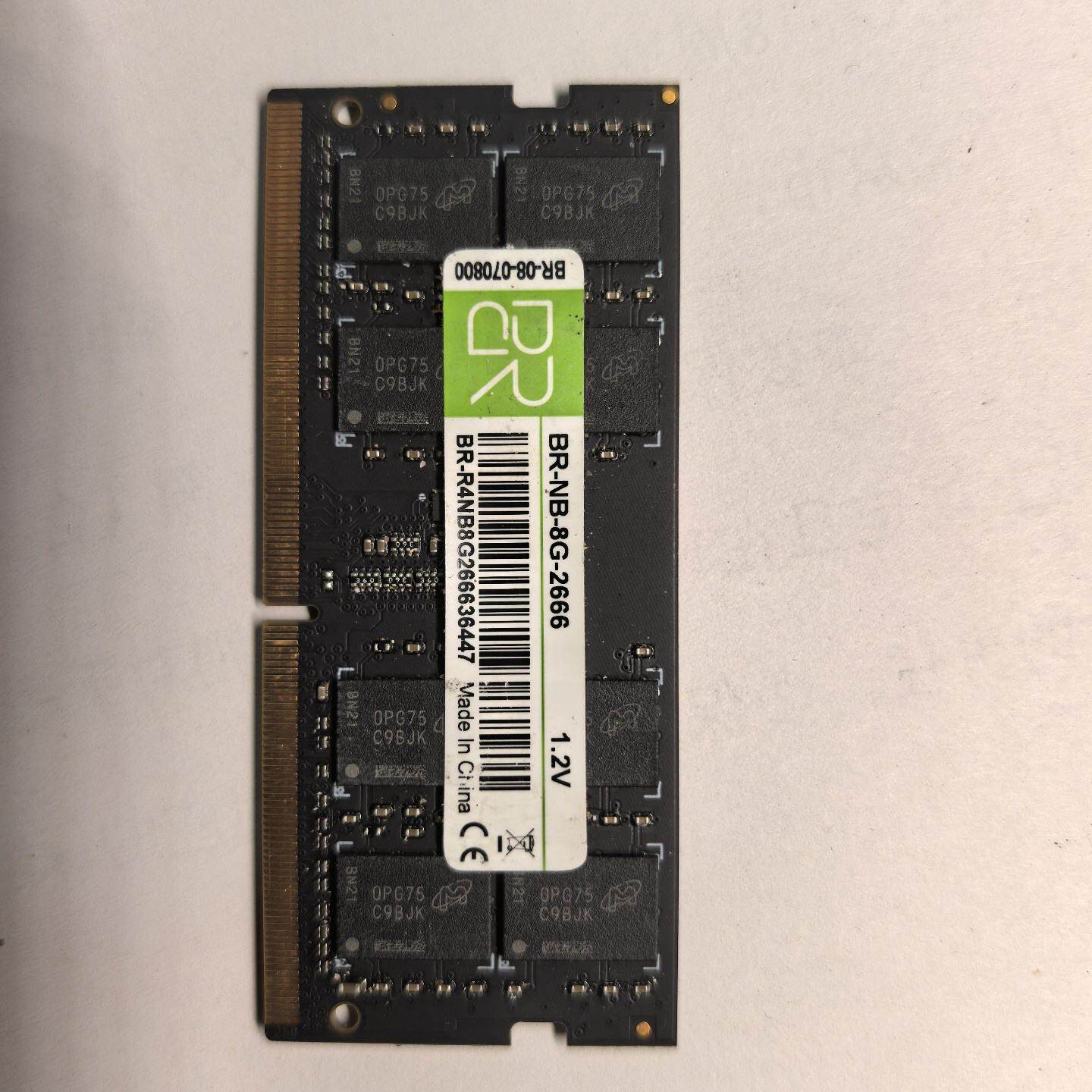 亿储BR-NB-8G-2666 DDR4 8G笔记本内存，成议价