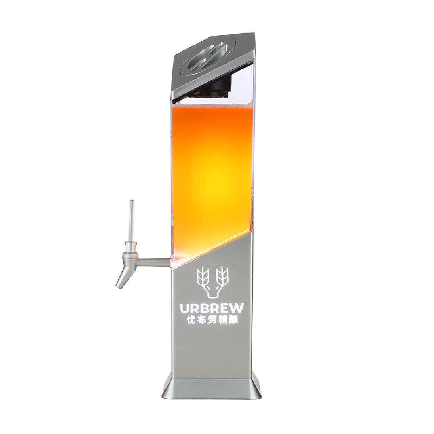 网红酒炮新款3L扎啤桶发光啤酒桶酒吧商用2L果汁鼎可乐桶容器酒塔