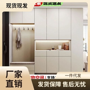 柜玄关柜一体靠墙入户换鞋 实木进门鞋 凳家用门厅收纳柜简约屏风柜