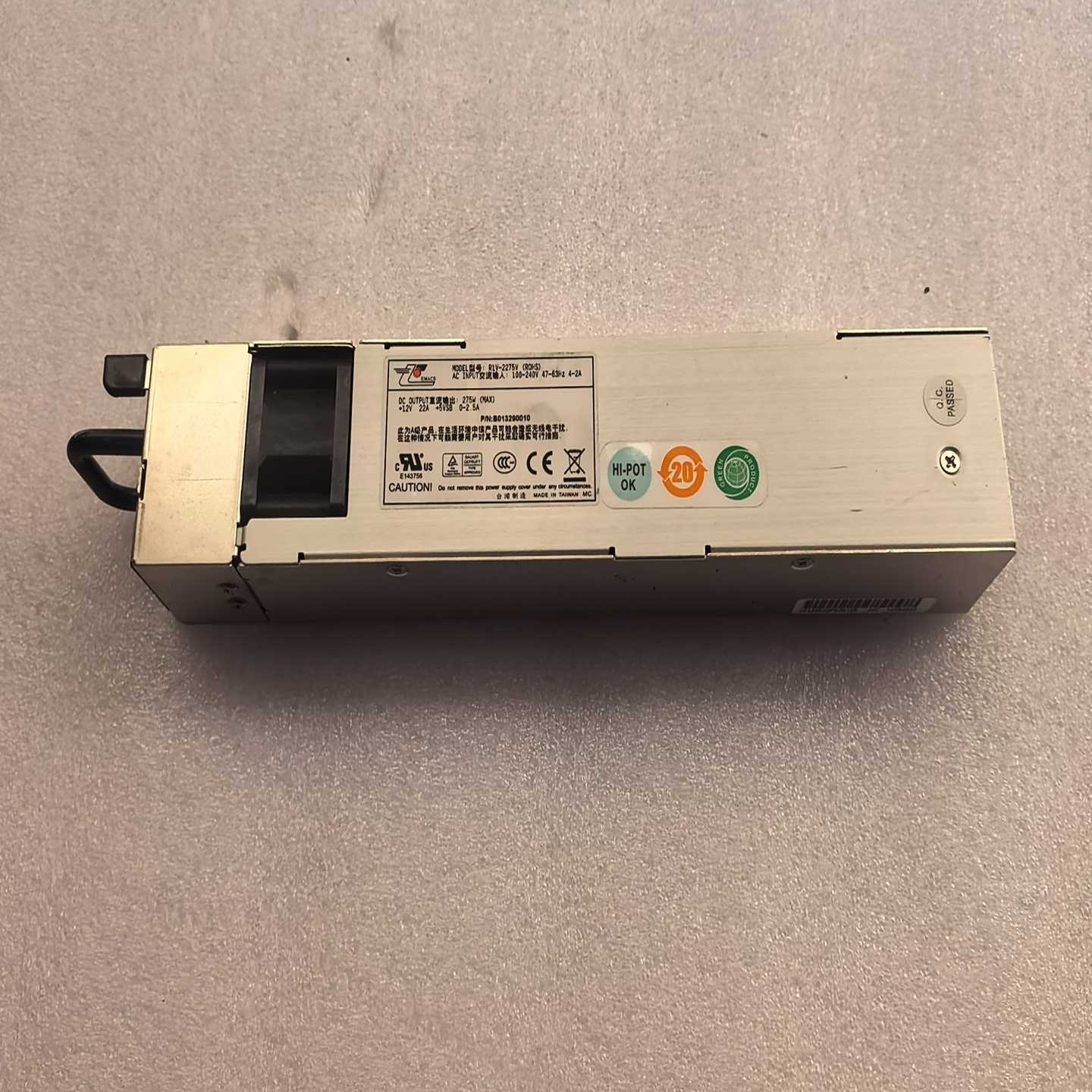 原装EMACS新巨R1V-2275V服务器电源275W冗-议价