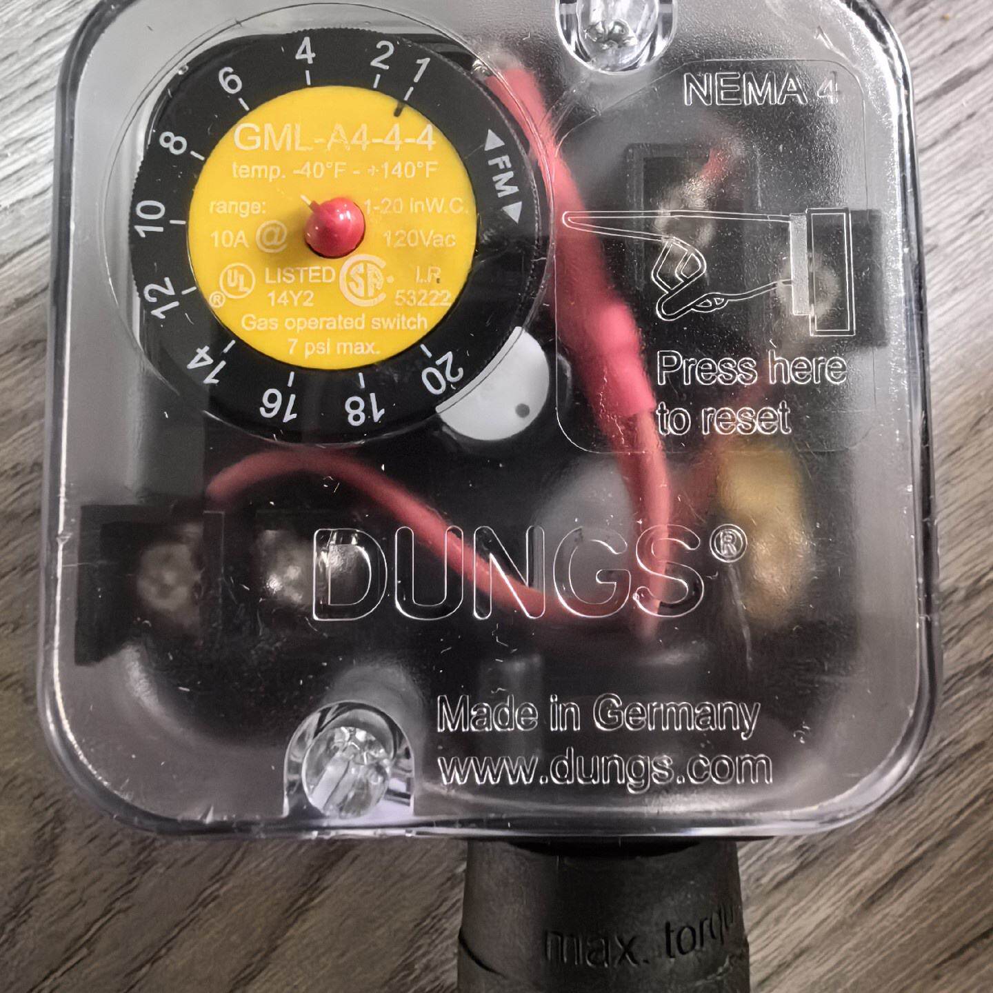询价德国DUNGS压力开关GMLA444未使用
